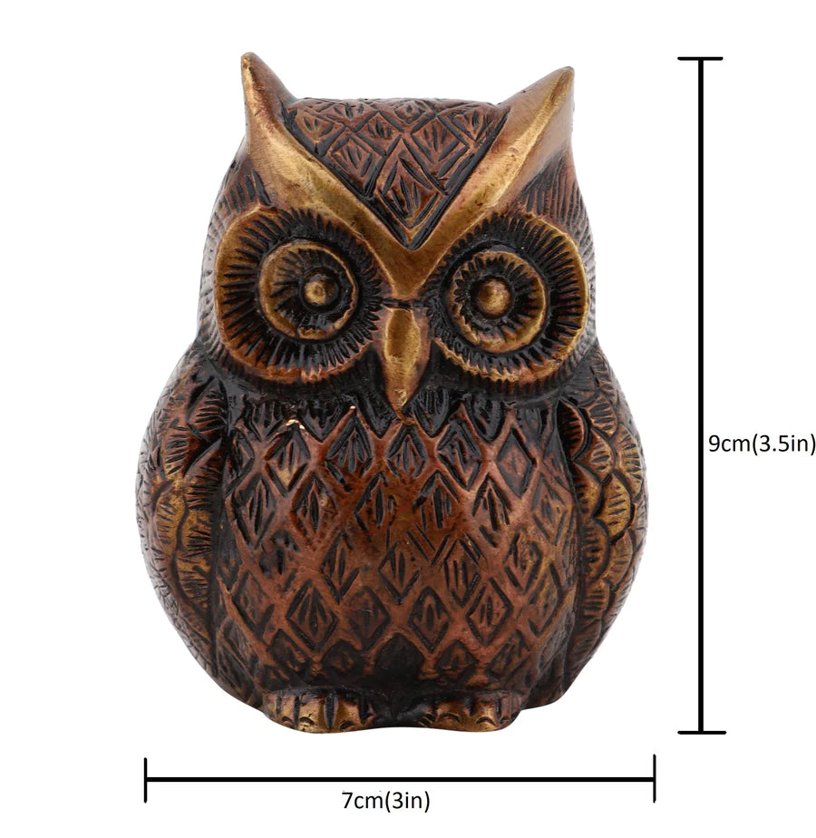 Art Brass Owl Statue (Type 3)