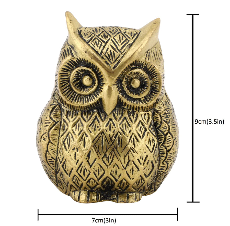 Art Brass Owl Statue (Type 2)