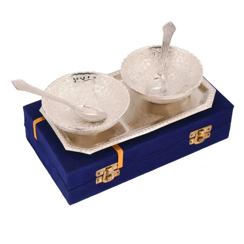 5 Pieces Silver Bowl Set