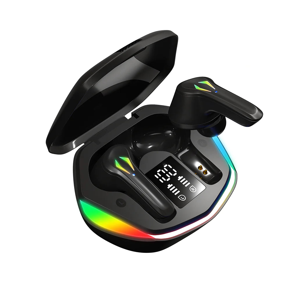 AXL GB02 Wireless Earbuds, Gaming Bluetooth Earbuds with Microphone, One Touch Play/Pause/Answer Calls Mode, High Sensitivity Earbuds, LED Indicators, 4-5h Playtime