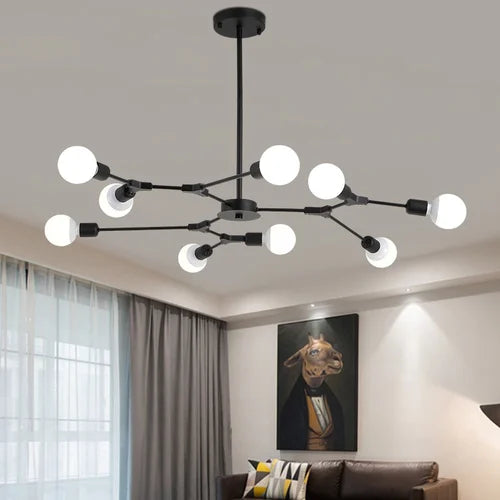 Hanging Pendant Light 9 Bulb
