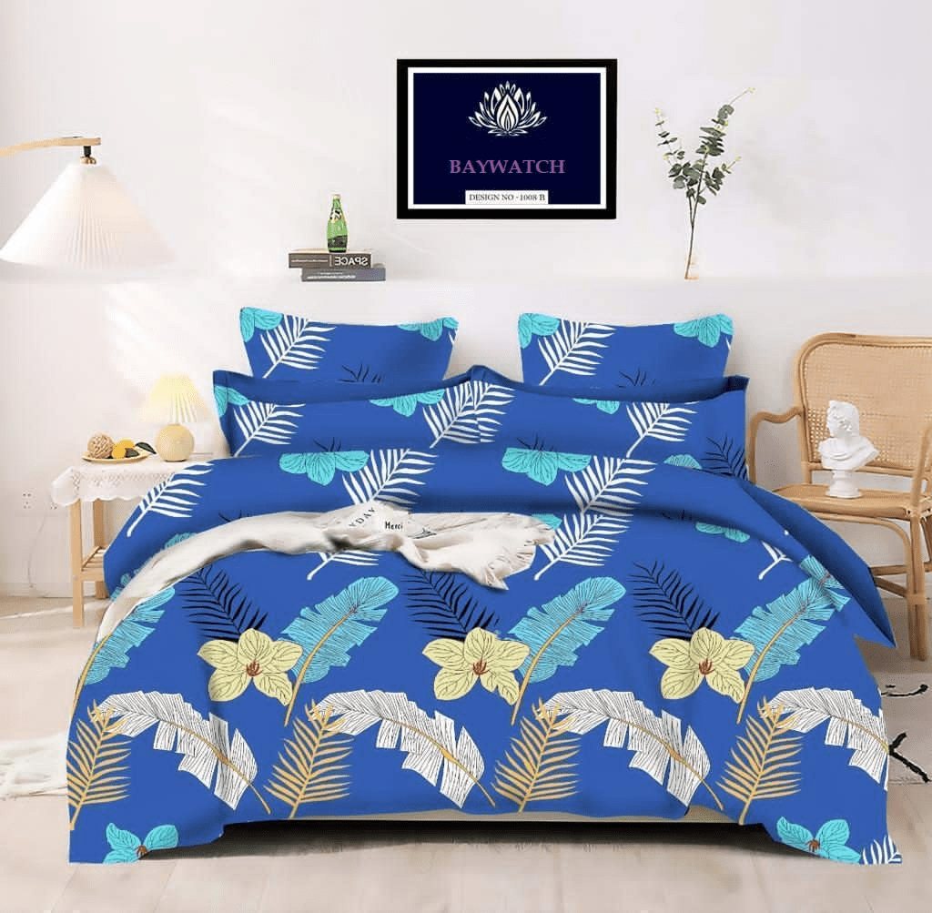 Baywatch Printed Double Bed Sheet