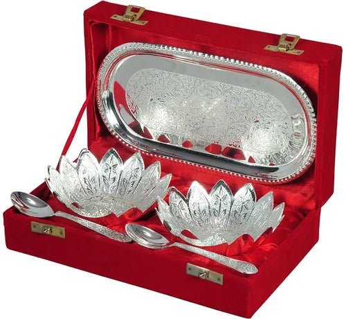 Lotus Silver Plated Bowl Set