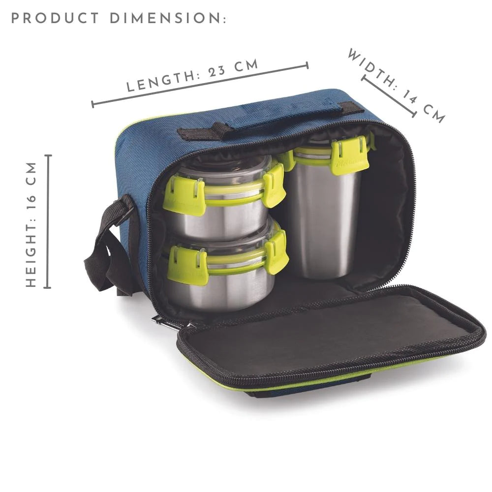 3 Airtight & Leakproof Stainless Steel Lunch Box with Bag, 950 ml