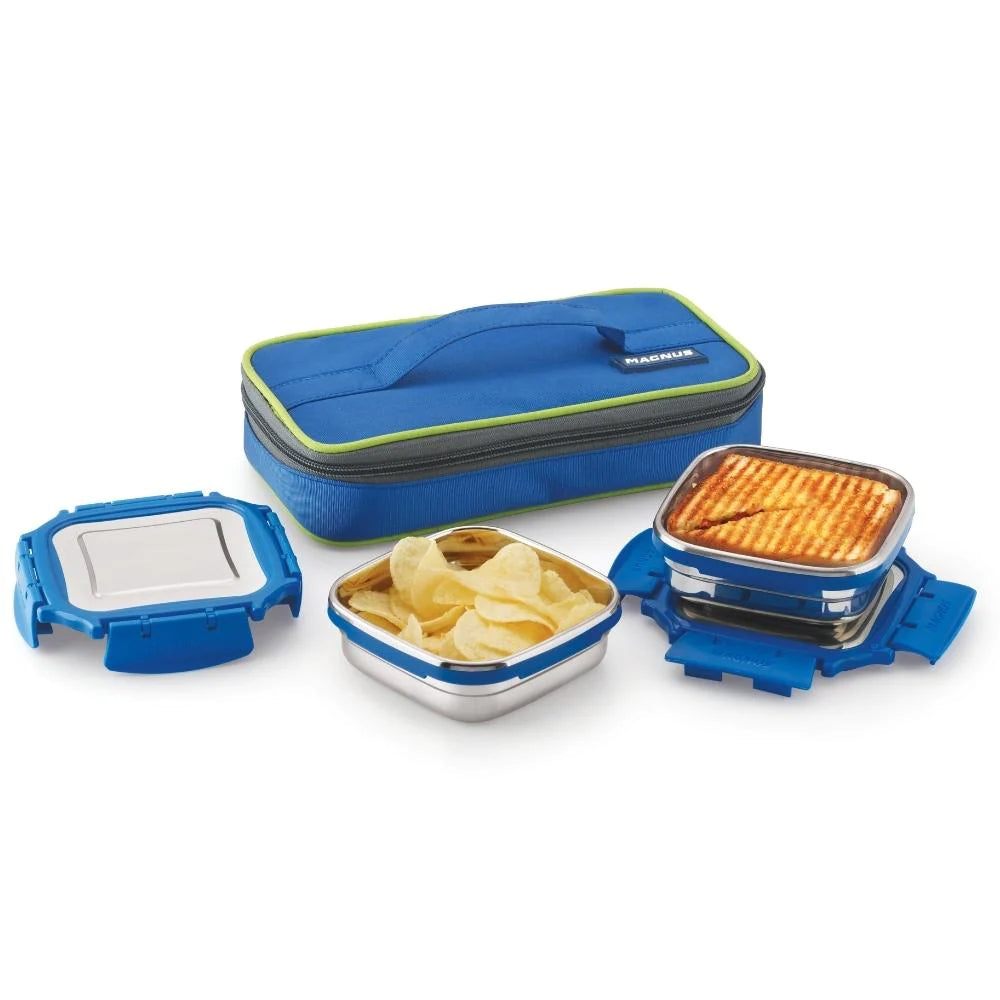 2 Airtight & Leakproof Lunch Box with Bag, 600 ml