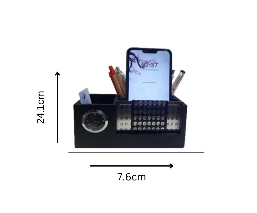 Wooden calendar desk organisers phone /pen /pencil holder for home and office