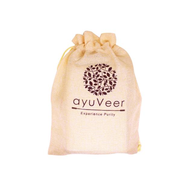 WHITE JUTE POTLI