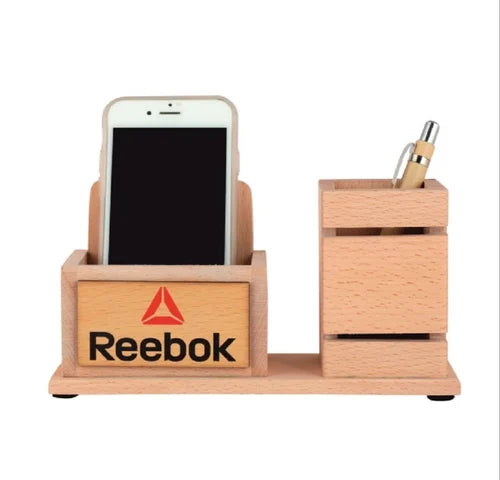 Wooden Calendar with Pen Holder and Mobile Stand