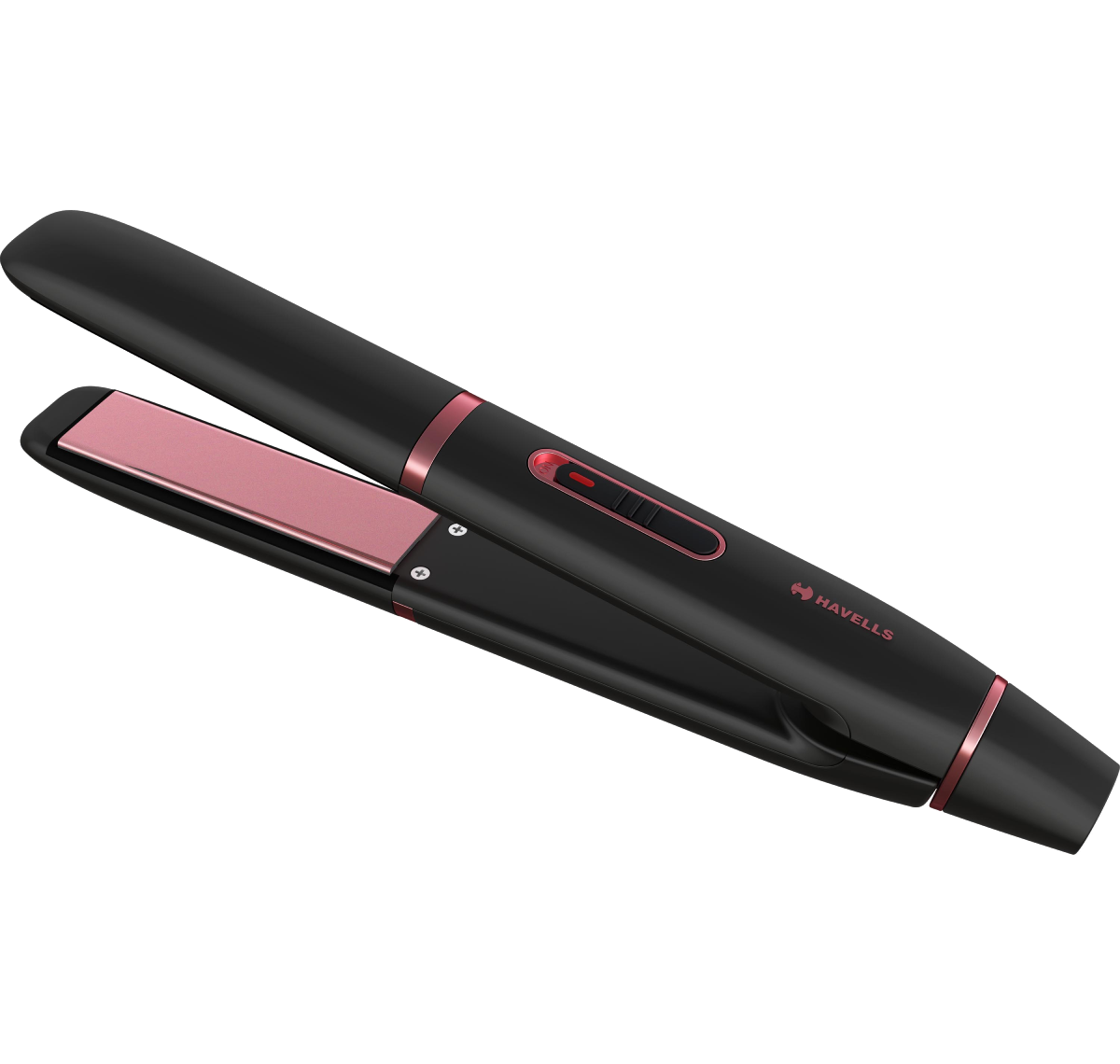 Ceramic plates fast heat up hair straightener (black)