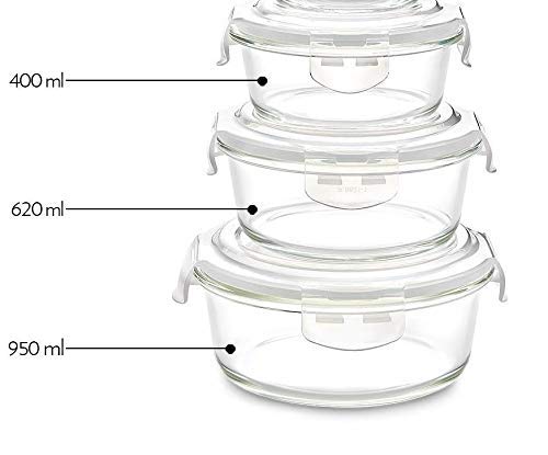 Glass Food Storage Container with Break Free Detachable Lock