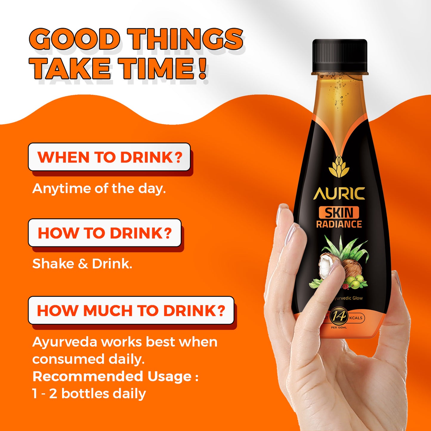 Auric Glow Skin Radiance Drinks| - 24 Bottles