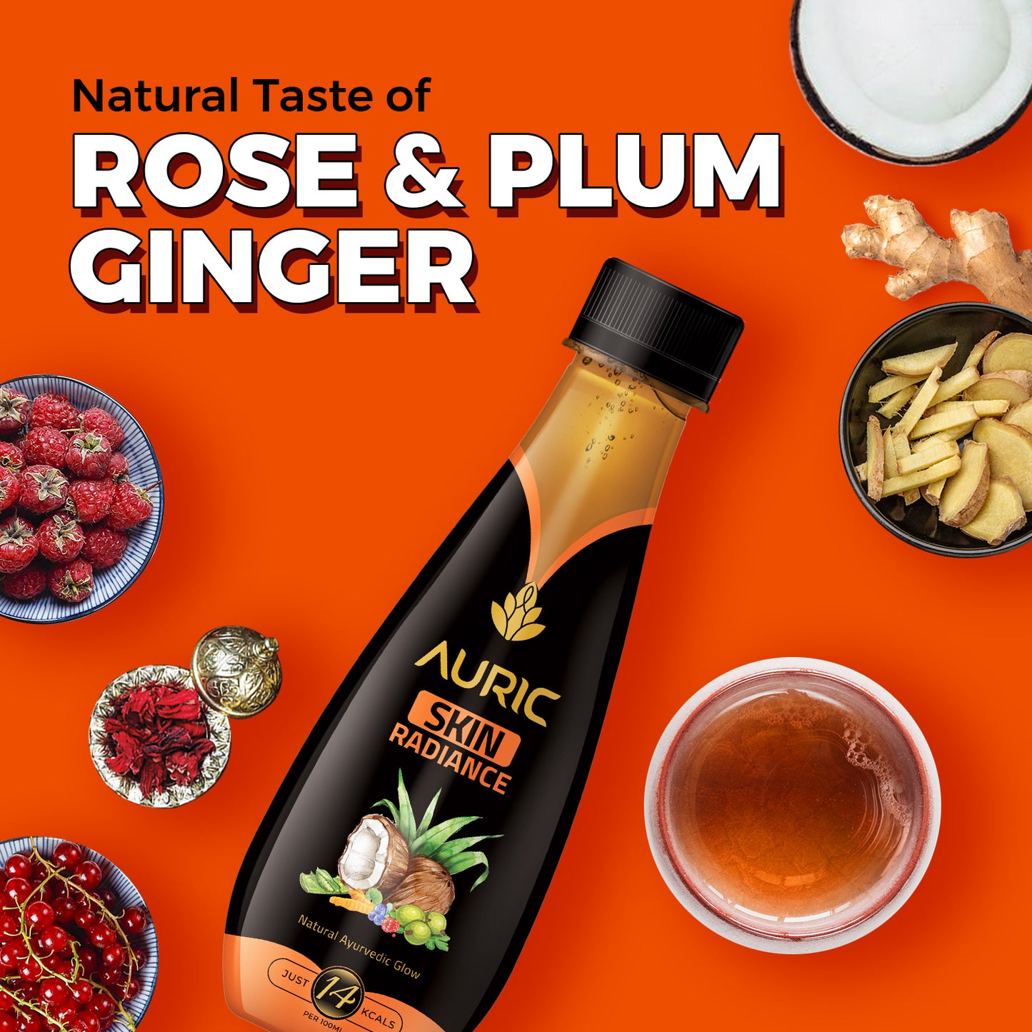 Auric Glow Skin Radiance Drinks| - 24 Bottles