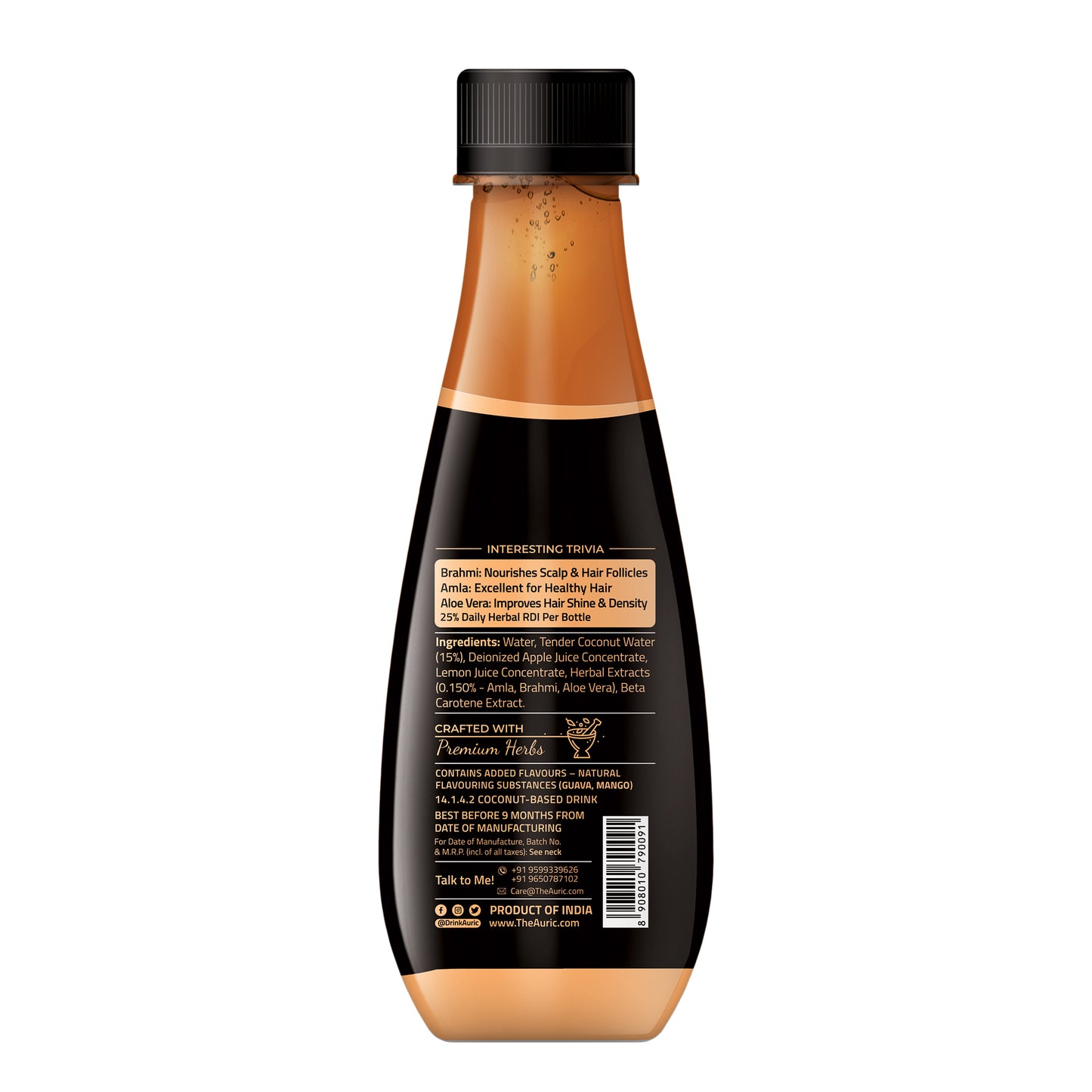 Auric Hair Care Drink | Natural Ayurvedic Juice for Hair Fall - 12 Bottles