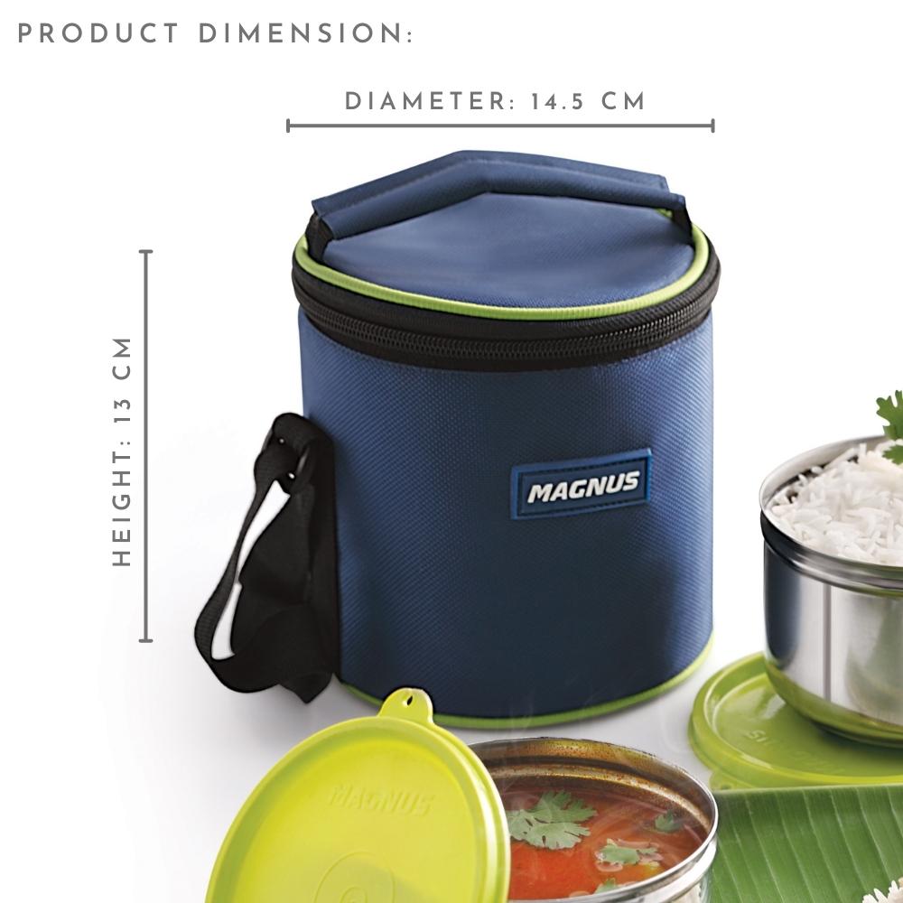 2 Airtight & Leakproof Stainless Steel Lunch Box with Bag
