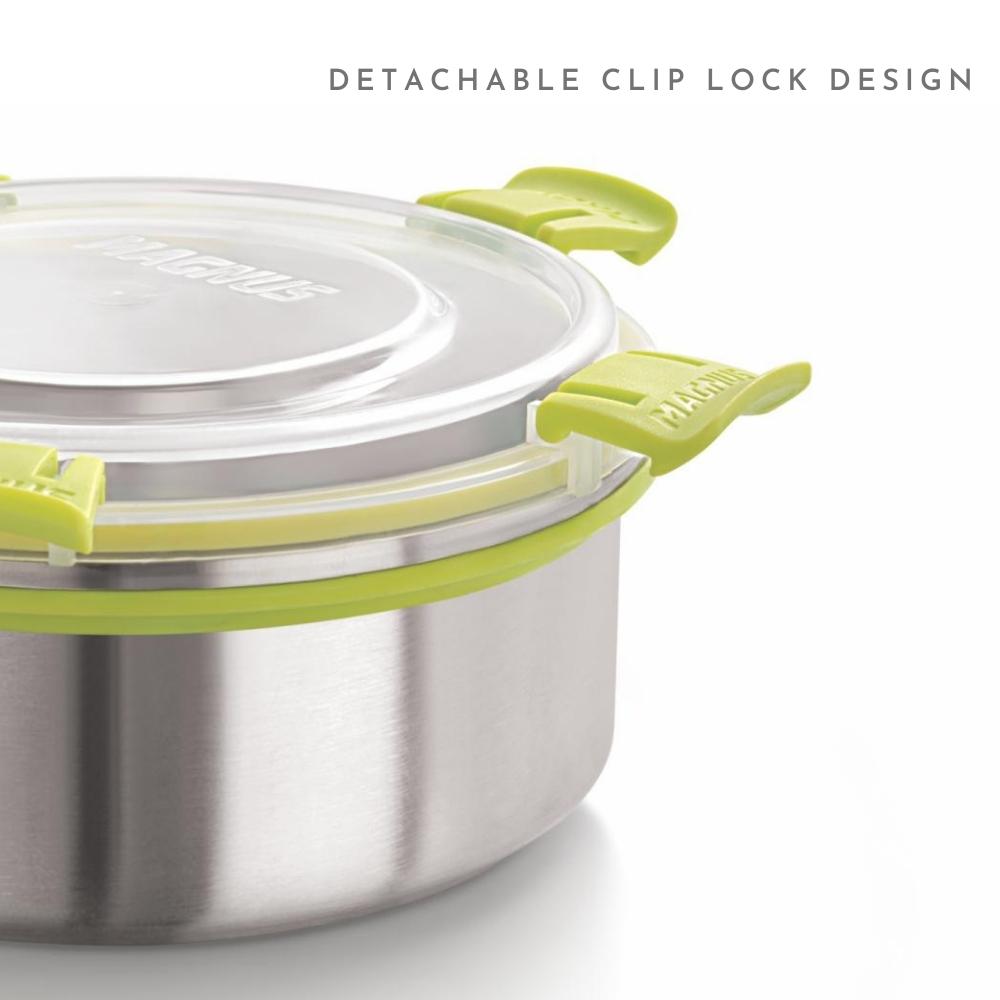 2 Airtight & Leakproof Stainless Steel Lunch Box with Bag