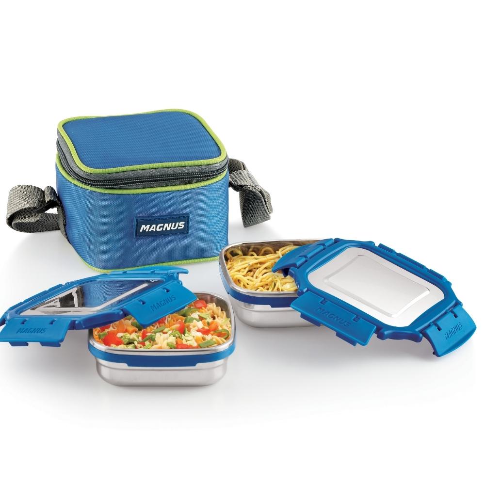 2 Airtight & Leakproof Stainless Steel Lunch Box with Bag