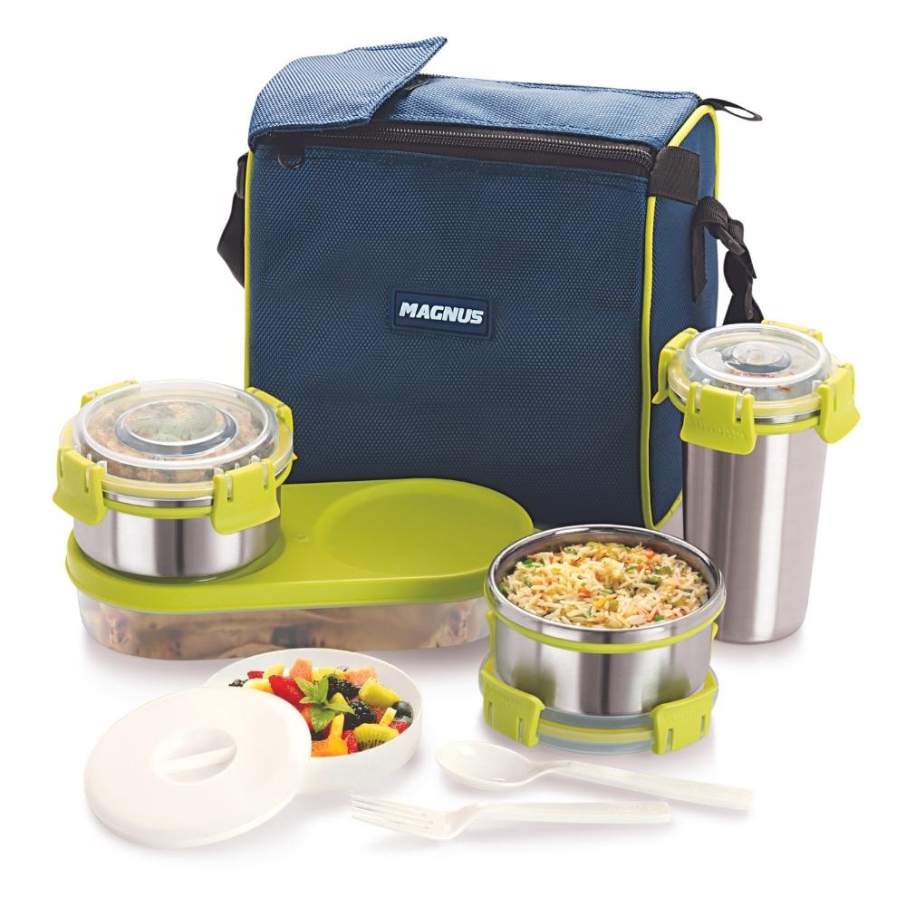 5 Airtight & Leakproof Stainless Steel Lunch Box with Bag