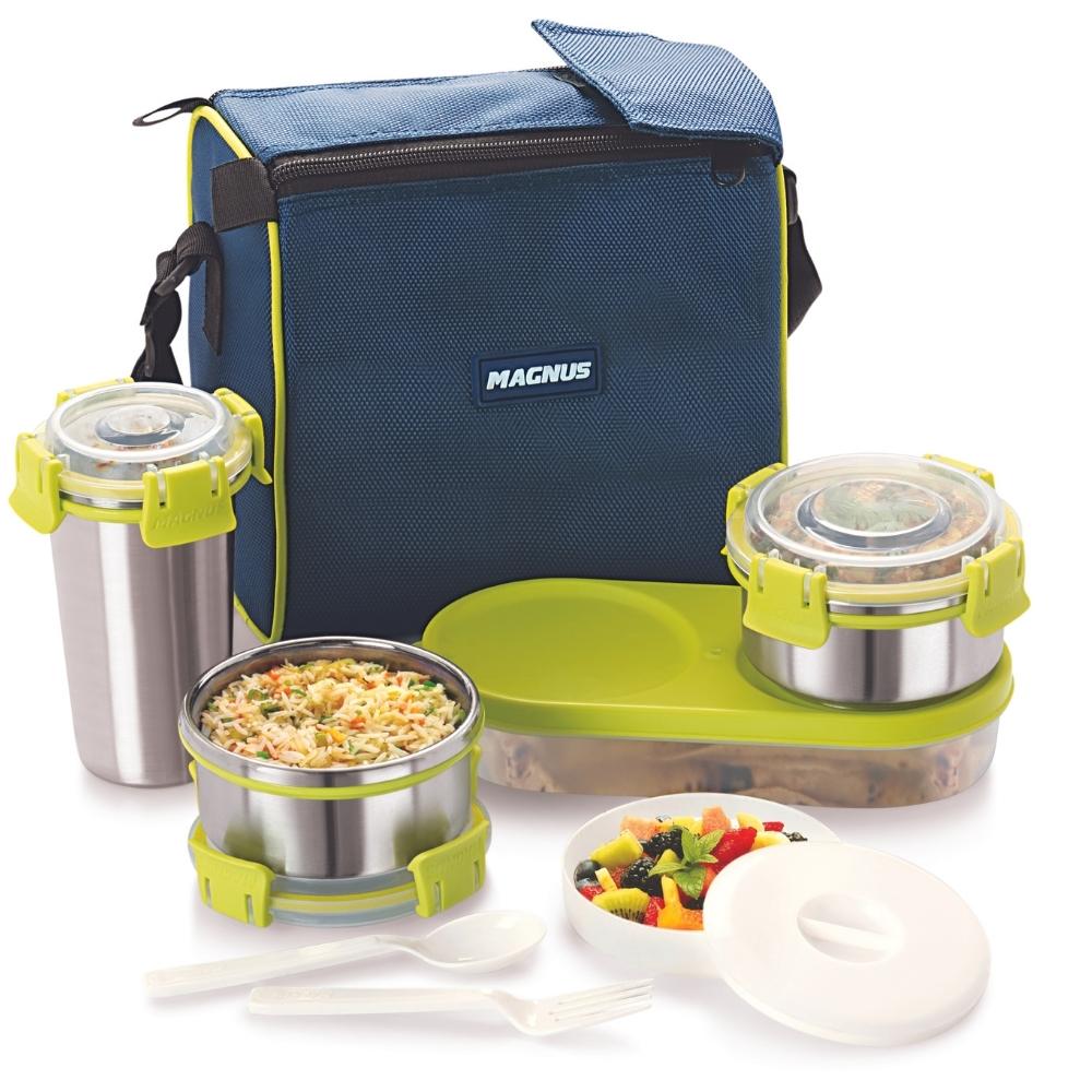 5 Airtight & Leakproof Stainless Steel Lunch Box with Bag