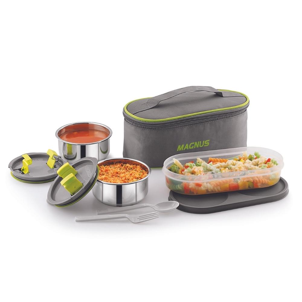 3 Stainless Steel Lunch Box with Bag