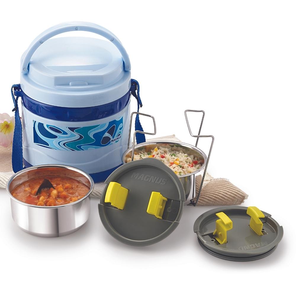 Pride 2 Deluxe Insulated Lunch Box for Office 2 Containers Lunch Box