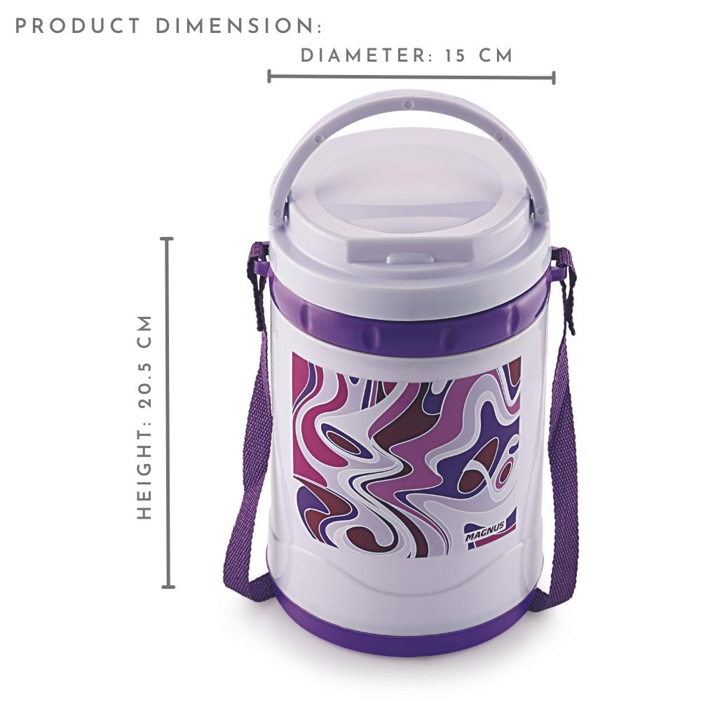 Pride 3 Deluxe Insulated Lunch Box for Office 3 Containers Lunch Box