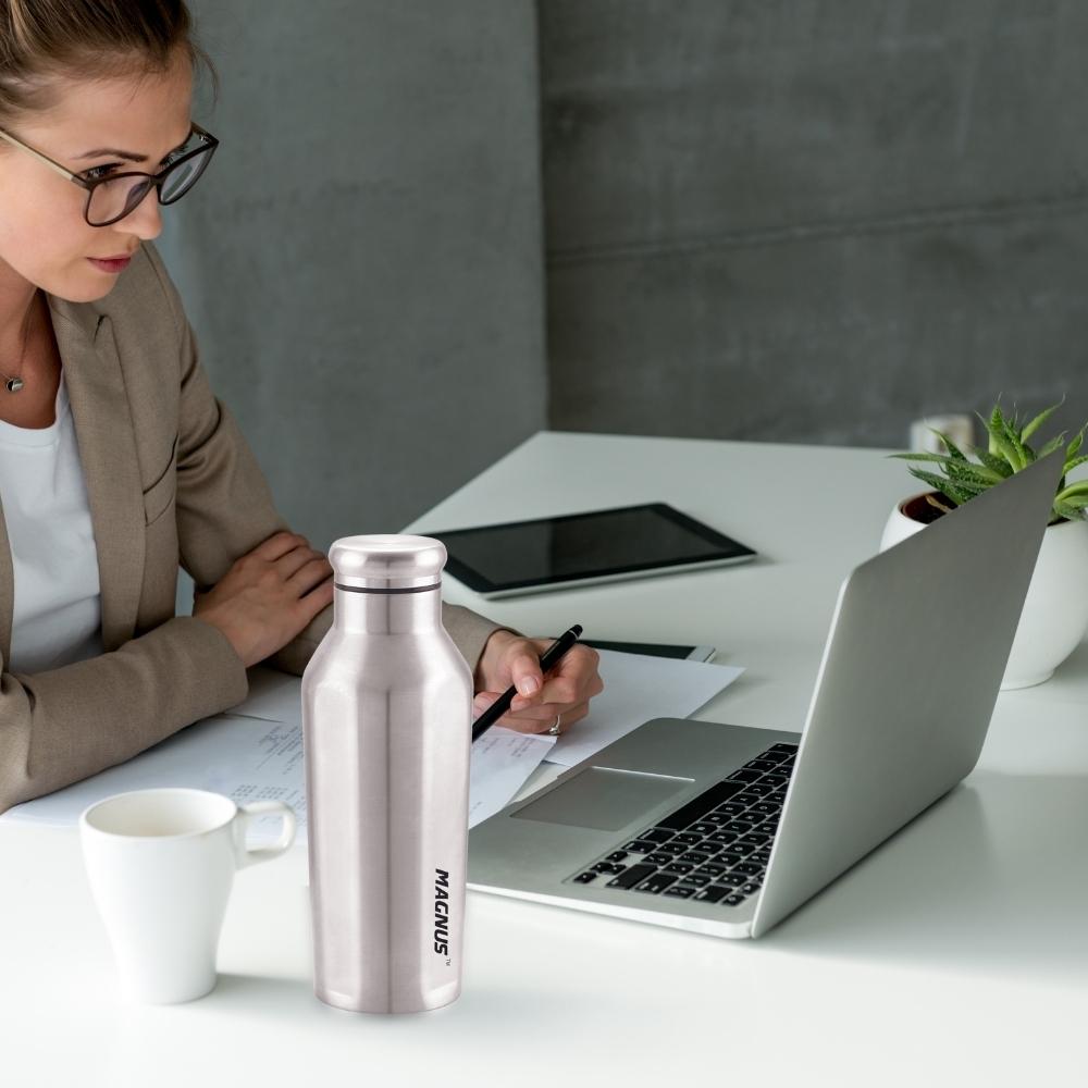 Sporty Single Wall Stainless Steel Bottle for Men & Women(BPA Free, Leakproof) 900 ml Bottle