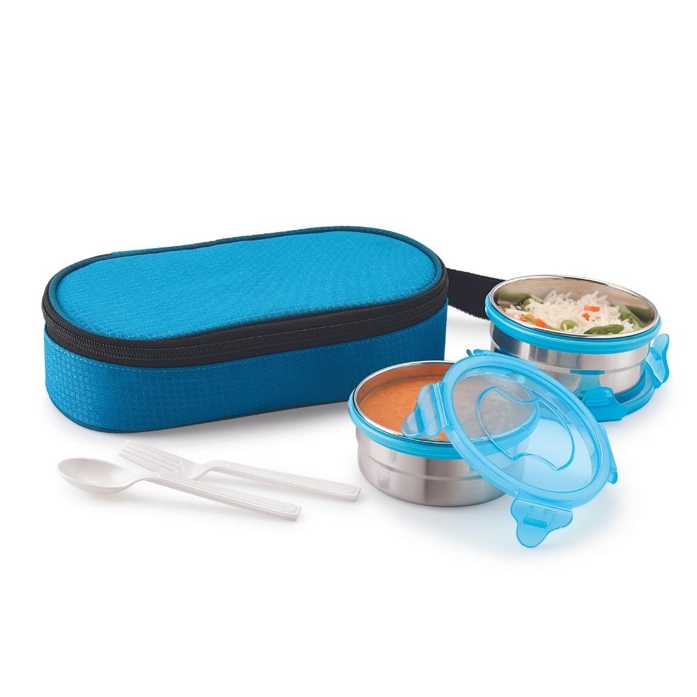 2 Airtight & Leakproof Stainless Steel Lunch Box with Bag