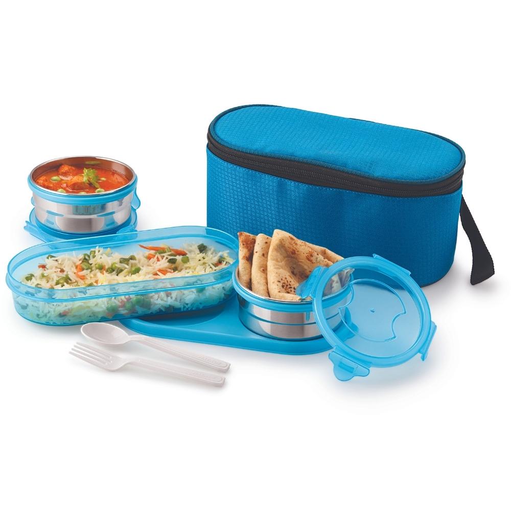 3 Airtight & Leakproof Stainless Steel Lunch Box with Bag
