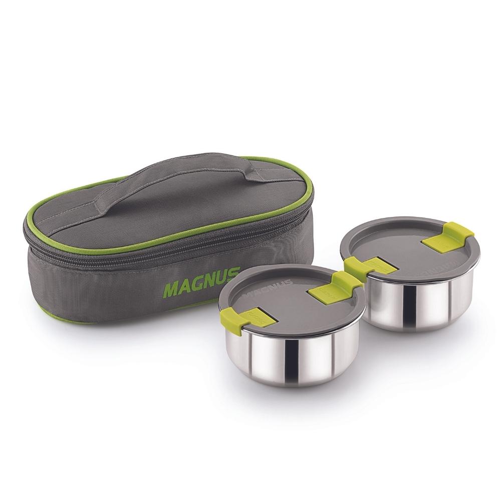 2 Stainless Steel Lunch Box with Bag