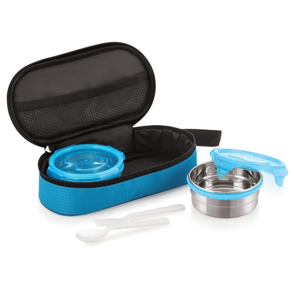 2 Airtight & Leakproof Stainless Steel Lunch Box with Bag