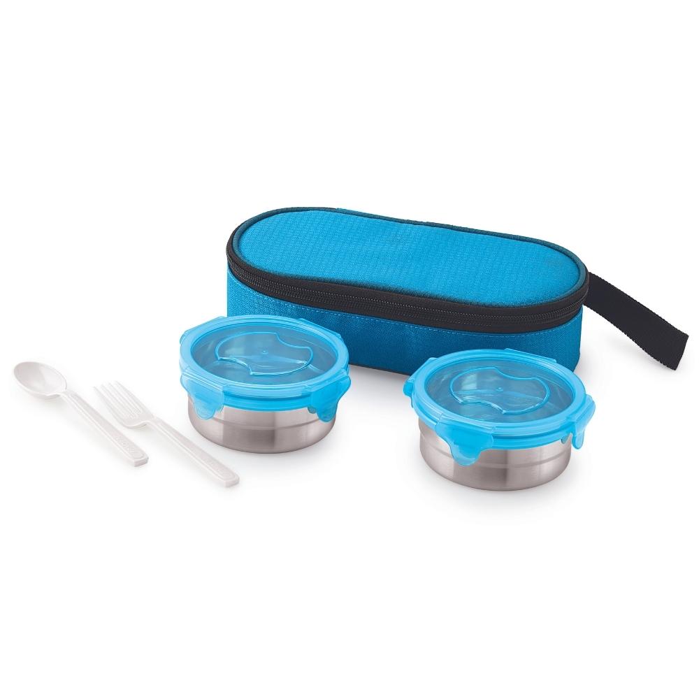 2 Airtight & Leakproof Stainless Steel Lunch Box with Bag