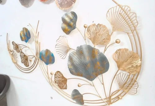 Flower Leaves Metal Wall Art