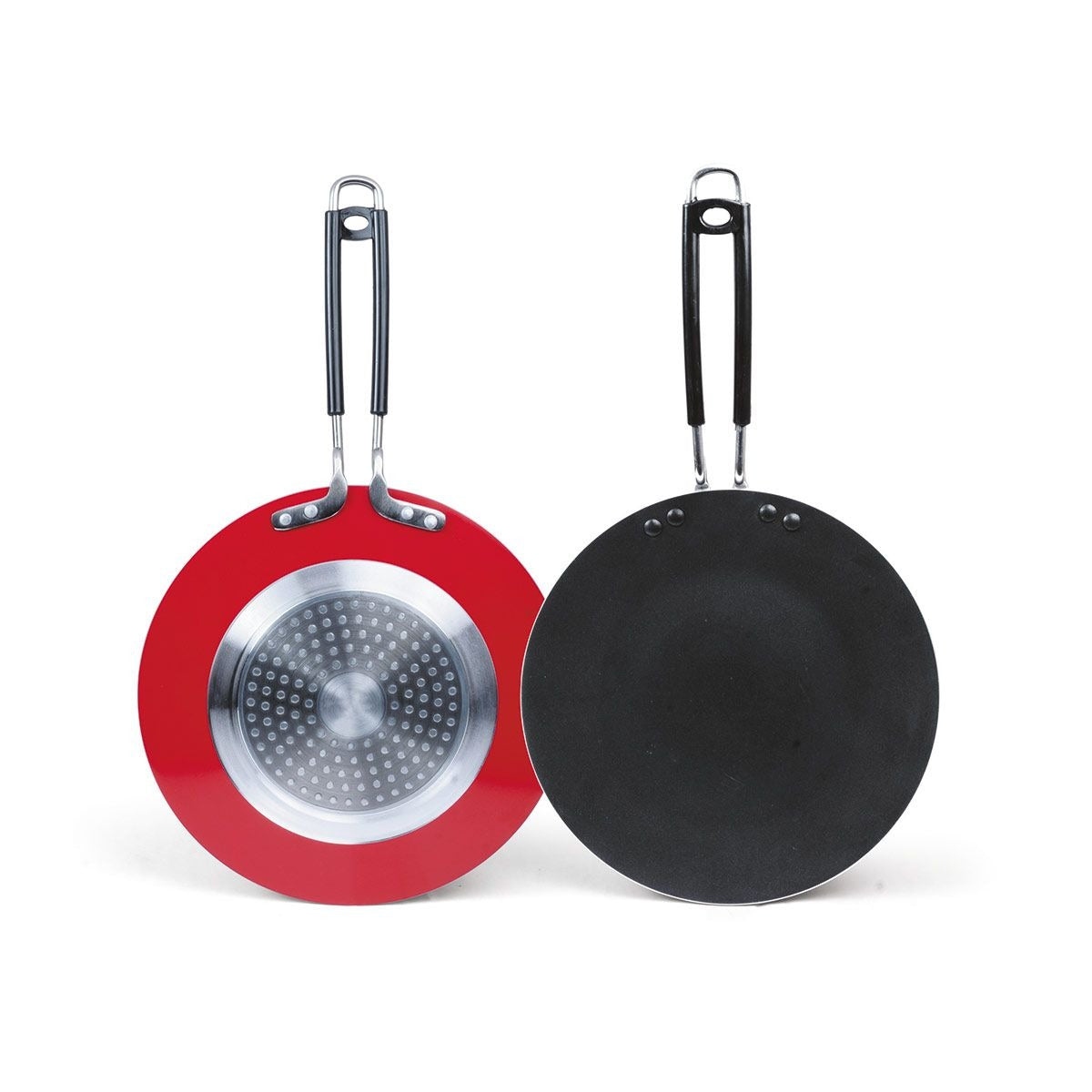 Perfecto Hard Anodized Concave/Roti/Paratha Tawa with Sturdy Perma-Cool Handle