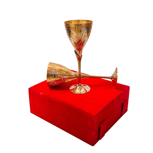 Royal Gold Plated Glass Set