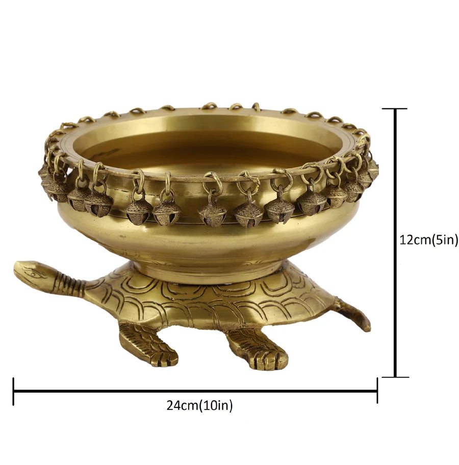 Art Brass Turtle Urli Bowl Light