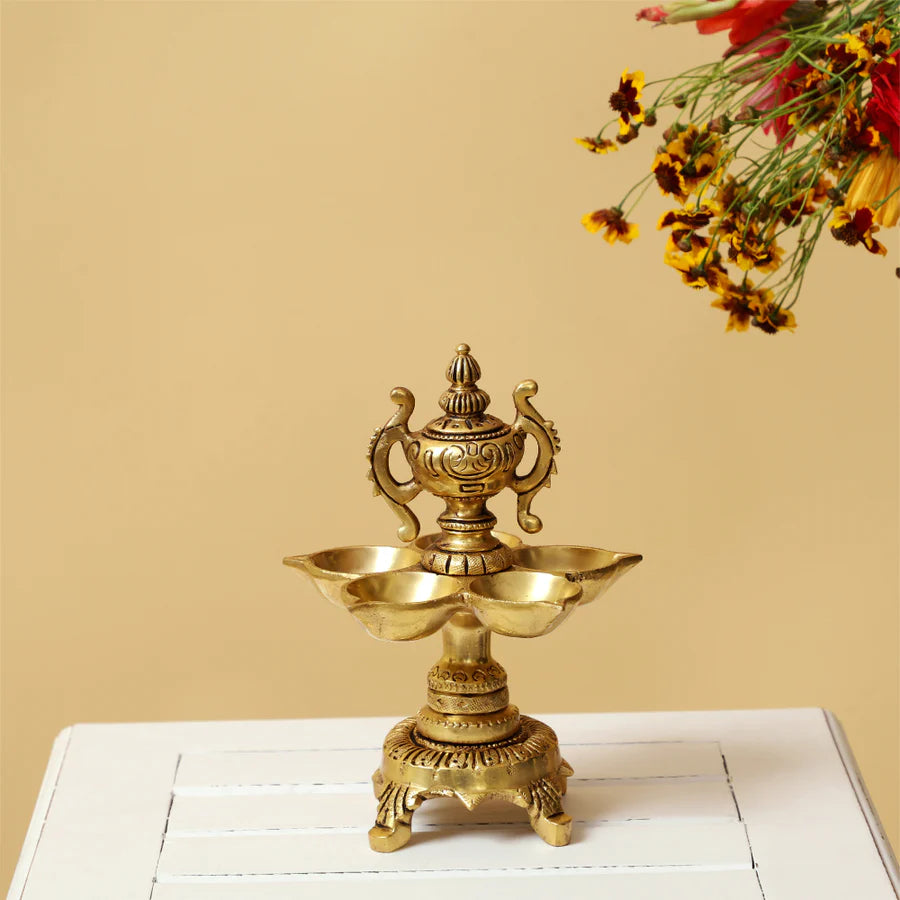 Art Brass World Cup Diya With Stand