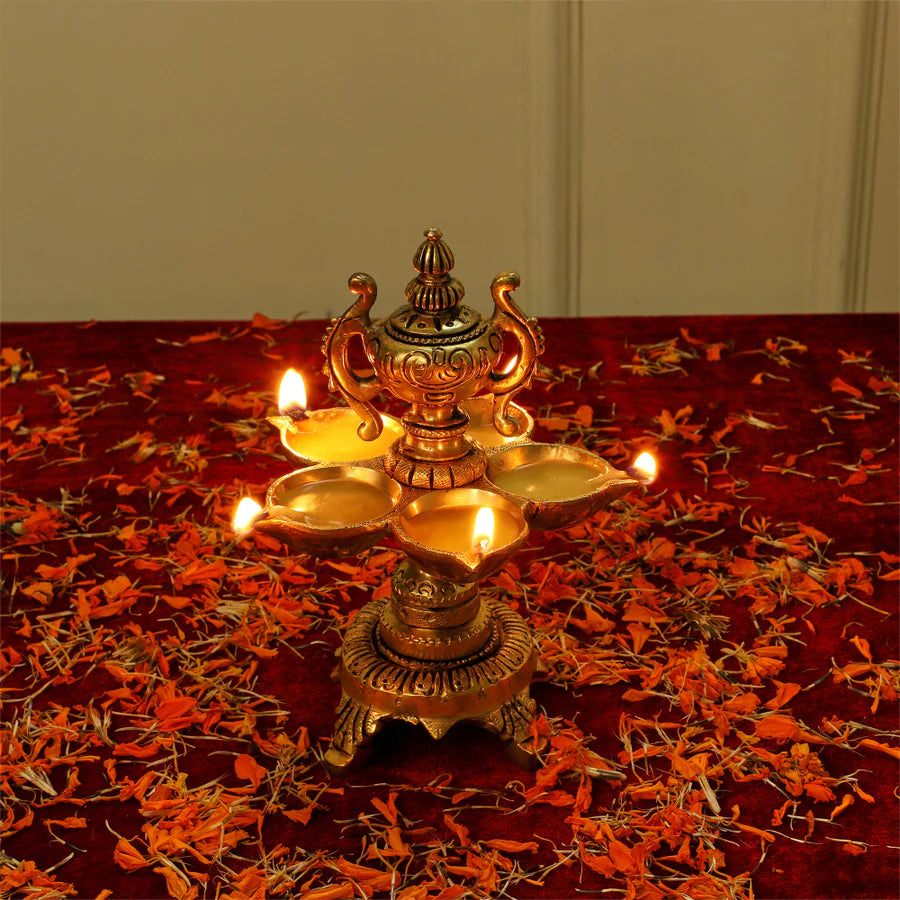 Art Brass World Cup Diya With Stand