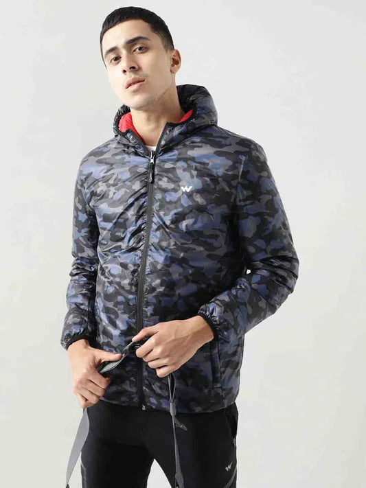 Men Hypawarm Hooded Reversible Down Jacket