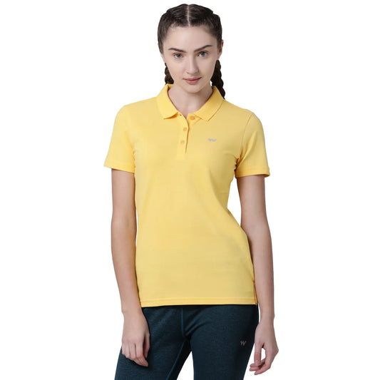 Women Solid Polo T-shirt