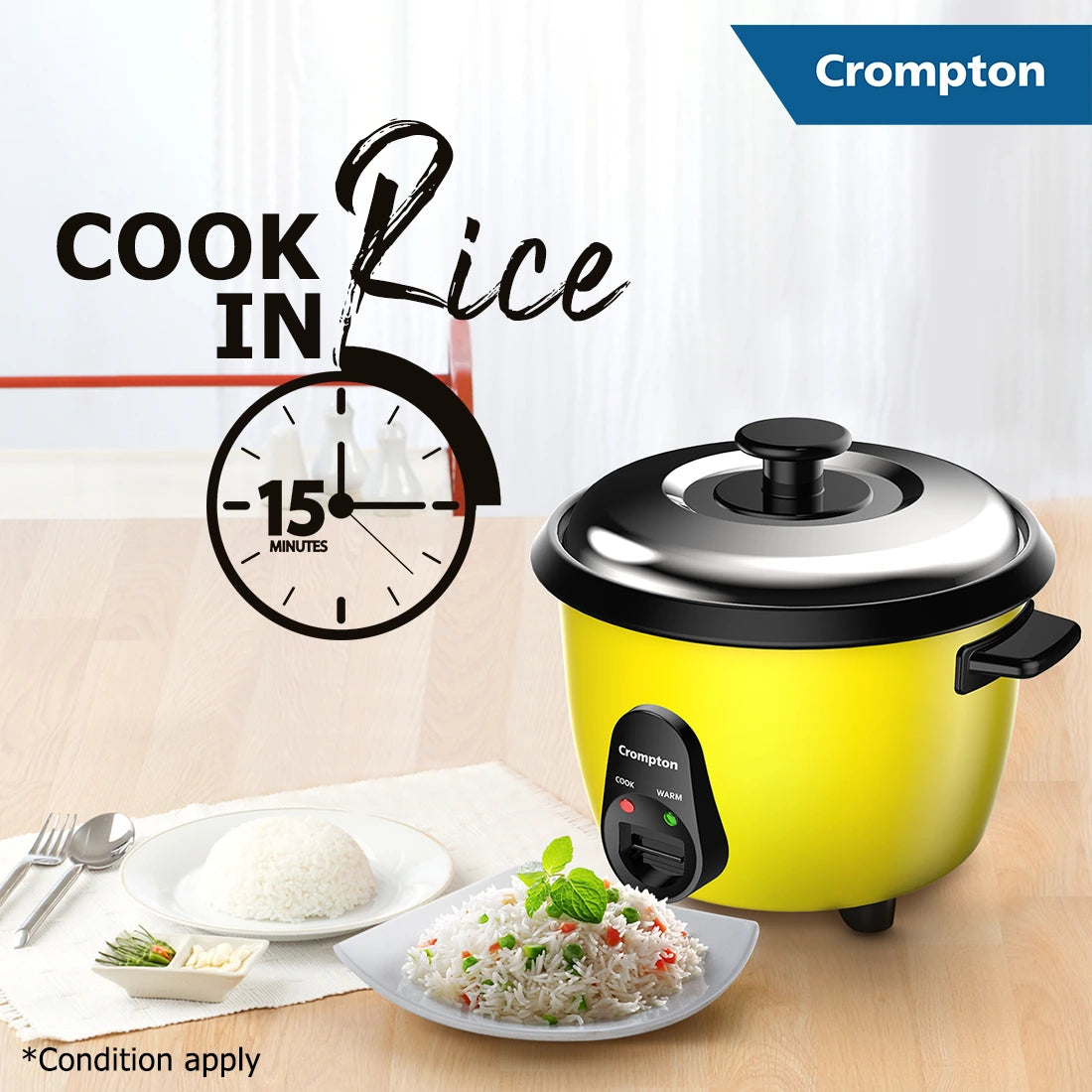 Crompton electric hot sale rice cooker