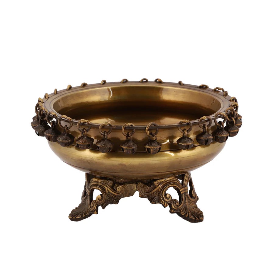 Art Brass Urli Bowl 8in Dark