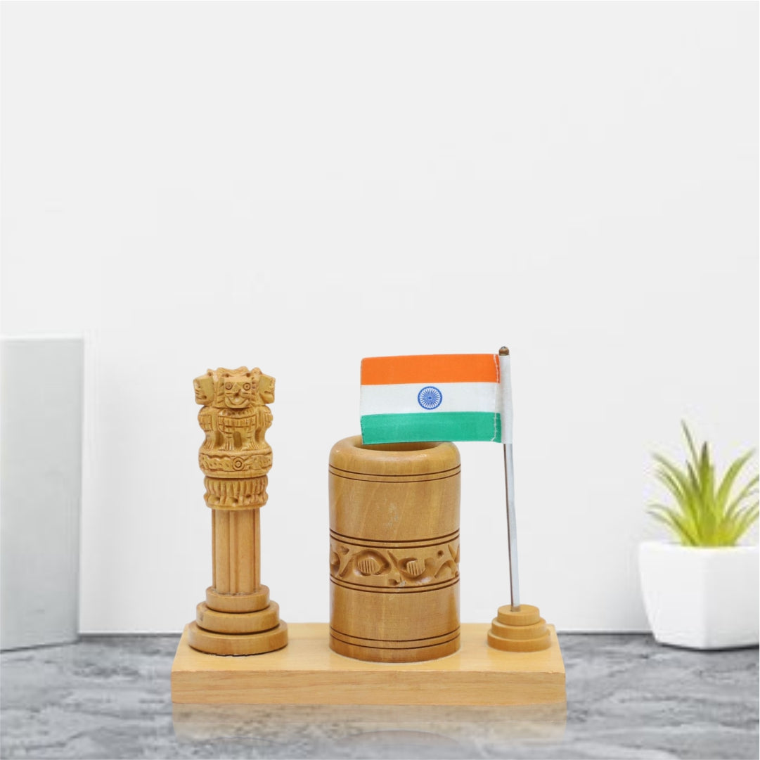 Wooden Pen Stand