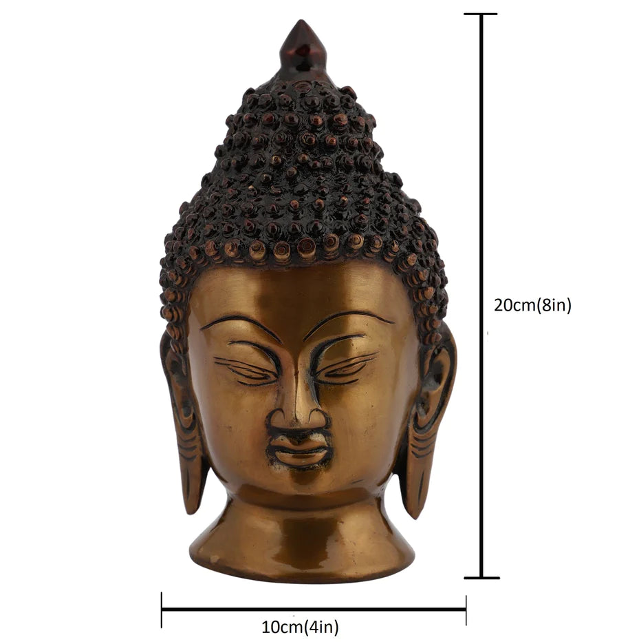 Art Lord Gautam Buddha Brass Statue Head