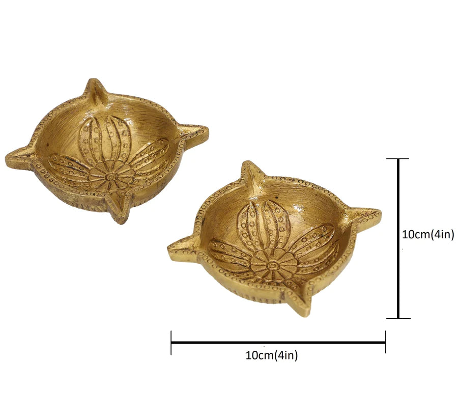 Brass Akhand Diya Pack of 2 (Type 4)