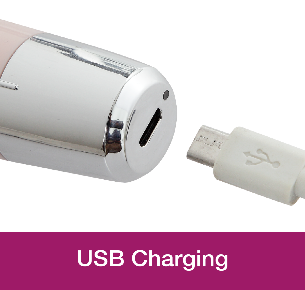 Rechargeable Nail Shiner with Buffer and Shiner (Pink)