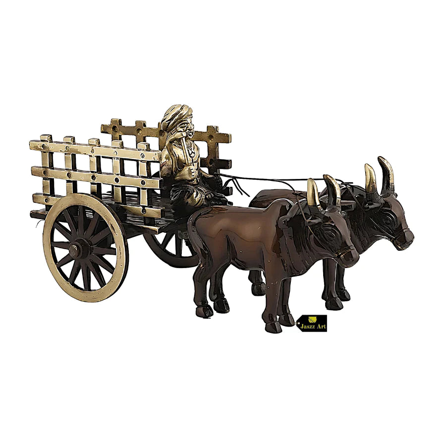 Art Brass Bullock Cart (Pack of 1)