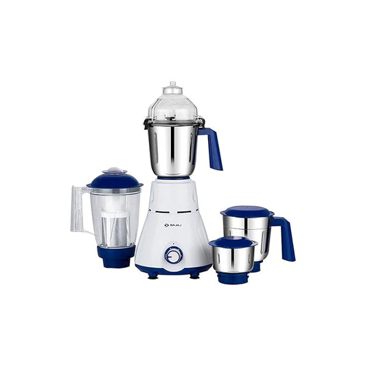 Bajaj Rex 750W Mixer Grinder with Nutri Pro Feature, 4 Jars, White