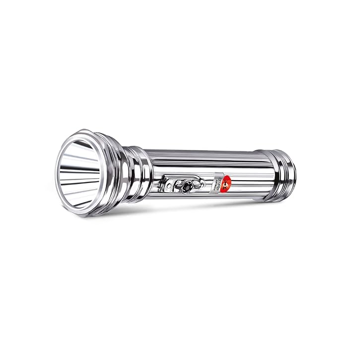Metal Dl-64 Jeevan Sathi Led Torch with Free 2D Batteries (Silver Pack of 1)