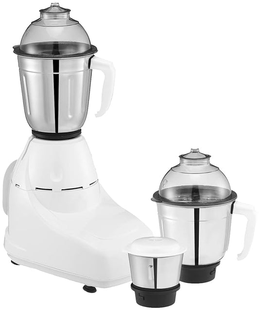 Bajaj GX-8 750W Mixer Grinder with Nutri Pro Feature, 3 Jars, White