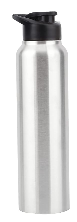 Ankaret Stainless Steel Water Bottle Silver, Sipper Cap, Set of 1
